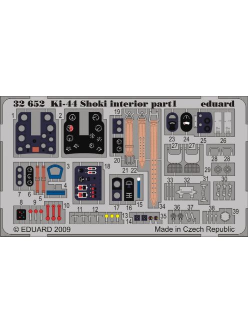 Eduard - Ki-44 Shoki Interior Selbstklebend for Hasegawa 