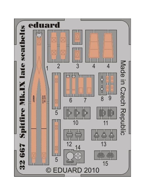 Eduard - Spitfire Mk.IX Late Seatbelts for Tamiya