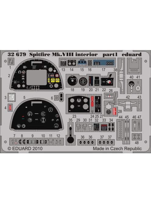 Eduard - Spitfire Mk.VIII Interior S.A. for Tamiya