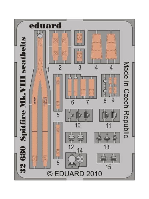 Eduard - Spitfire Mk.VIII Seatbelts for Tamiya