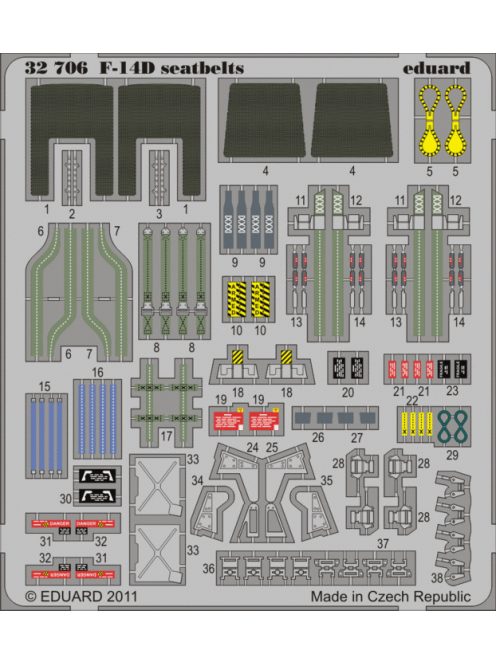 Eduard - F-14D Seatbelts for Trumpeter