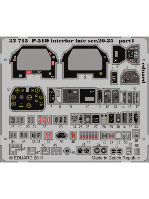 Eduard - P-51D Interior Late Ser.20-35 S.A. for Tamiya