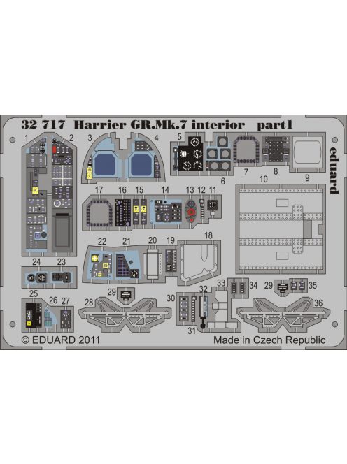 Eduard - Harrier GR.Mk.7 Interior S.A. for Trumpeter 