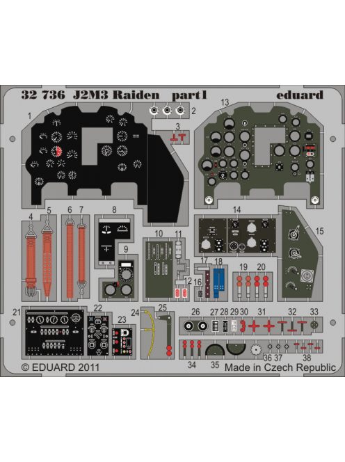 Eduard - J2M3 Raiden Interior S.A. for Hasegawa 