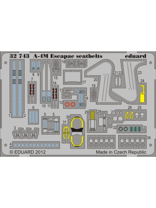 Eduard - A-4M Escapac Seatbelts for Trumpeter