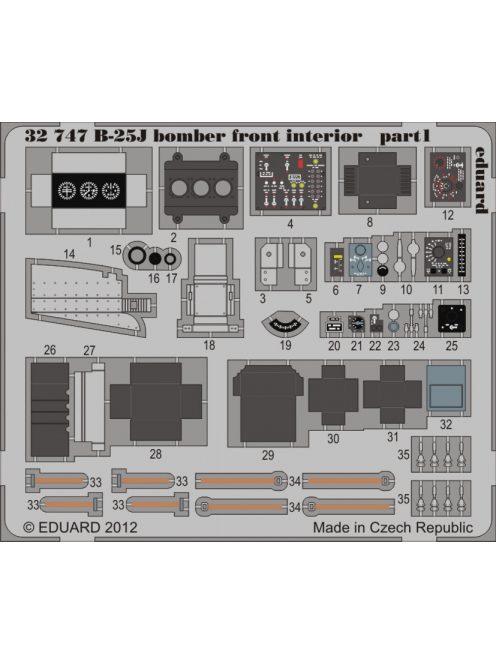 Eduard - B-25J Bomber Front Interior S.A. for Hk Models