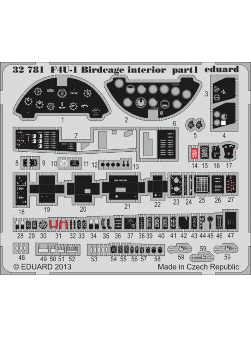 Eduard - F4U-1 Birdcage Interior S.A. for Tamiya