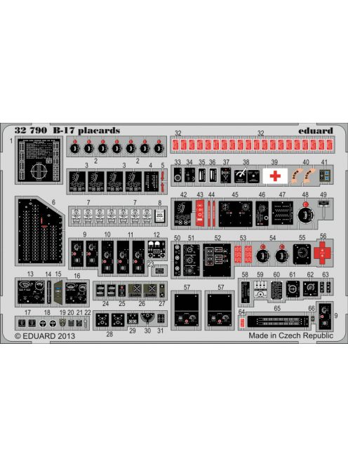 Eduard - B-17 Placards for Hk Models 