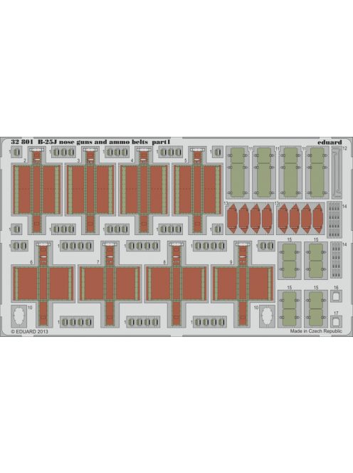 Eduard - B-25J Nose Guns and Ammo Belts for Hk Models 