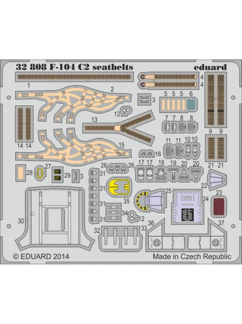 Eduard - F-104 C2 Seatbelts for Italeri 