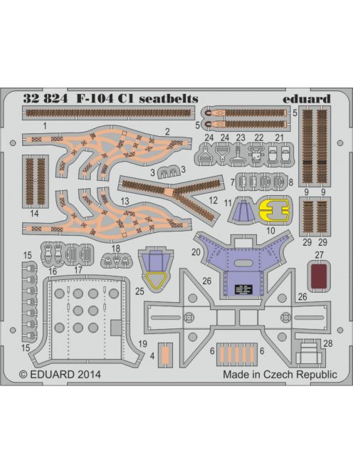 Eduard - F-104 C1 Seatbelts for Italeri 