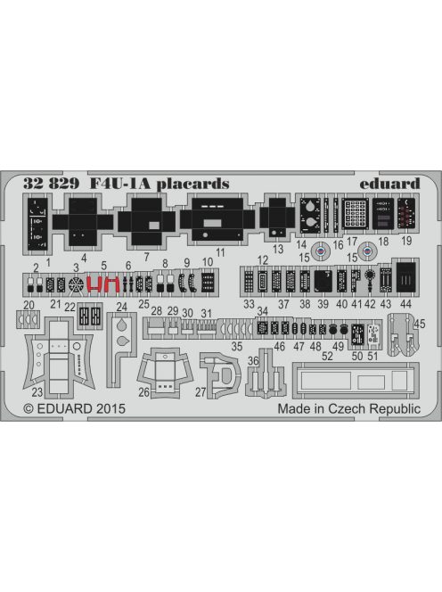 Eduard - F4U-1A Placards for Tamiya