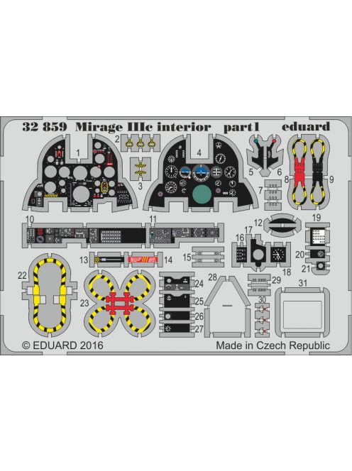 Eduard - Mirage IIIC Interior for Italeri 