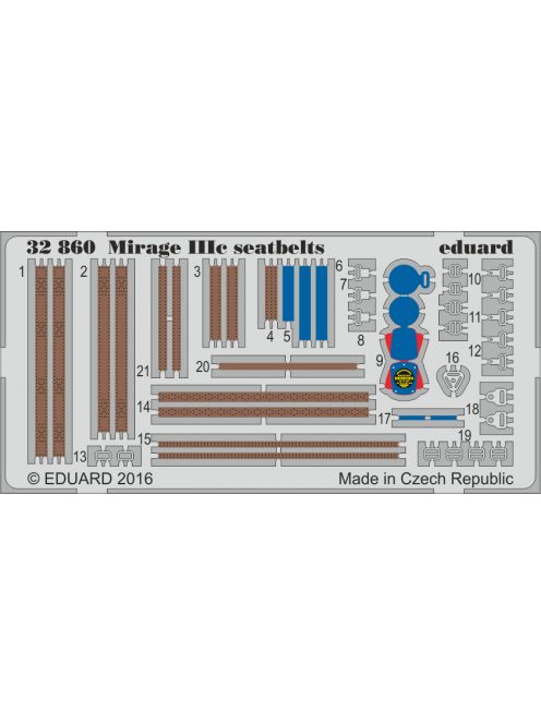 Eduard - Mirage IIIC Seatbelts for Italeri 