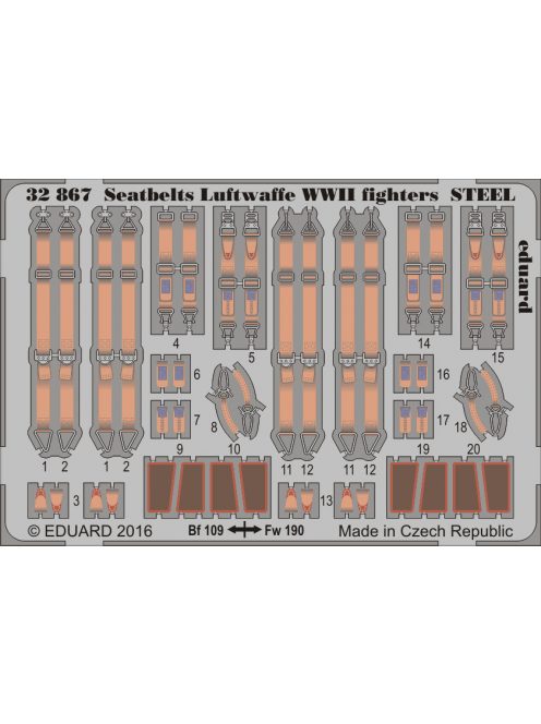 Eduard - Seatbelts Luftwaffe WWII Fighters Steel 