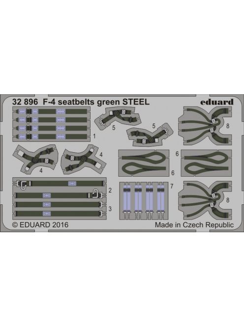 Eduard - F-4 Seatbelts Green Steel 