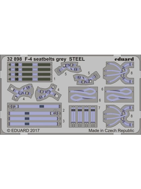 Eduard - F-4 Seatbelts Grey Steel 