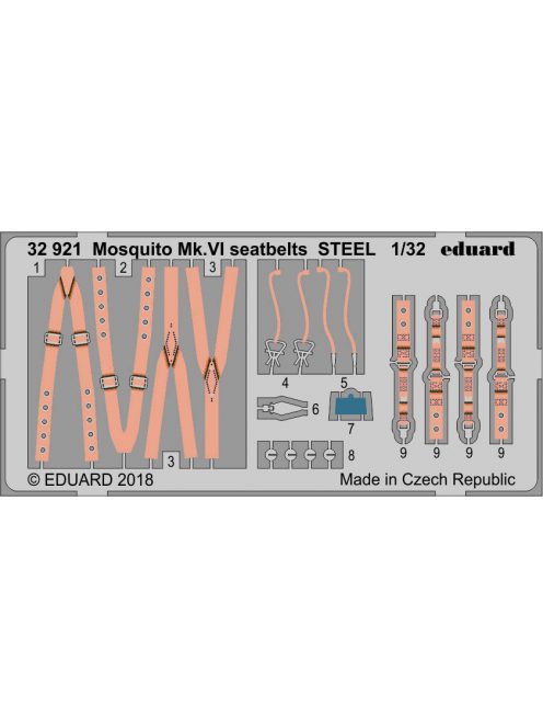 Eduard - Mosquito Mk.VI Seatbelts Steel for Tamiya