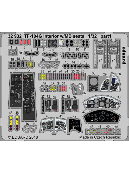 Eduard - TF-104G Interior W/MB Seats for Italeri 