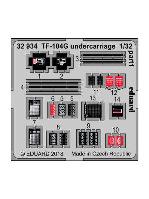 Eduard - TF-104G Undercarriage for Italeri 