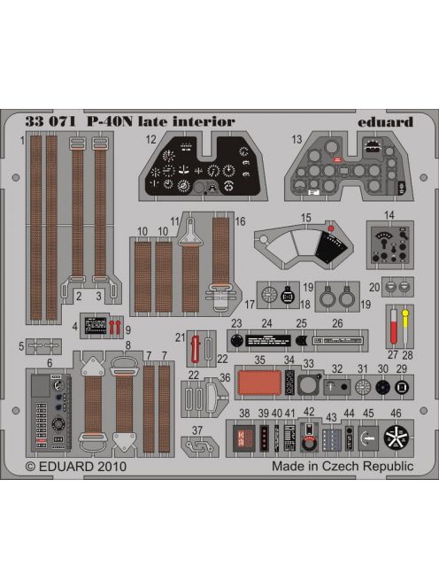 Eduard - P-40N Late Interior S.A. for Hasegawa 