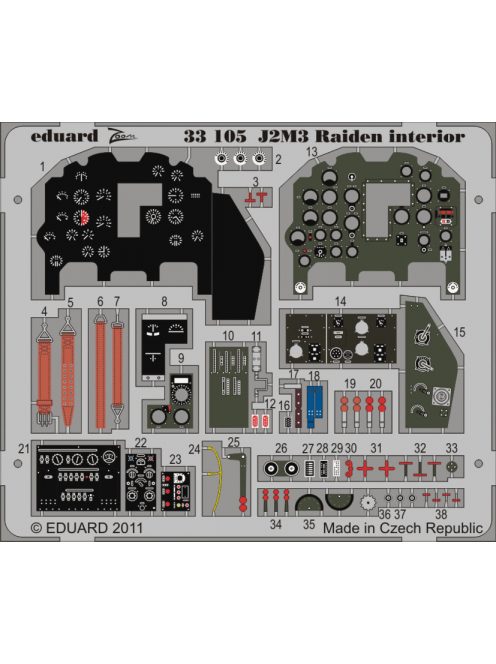 Eduard - J2M3 Raiden Interior S.A. for Hasegawa 