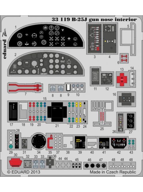 Eduard - B-25J gun nose interior S.A. f. HK Model 