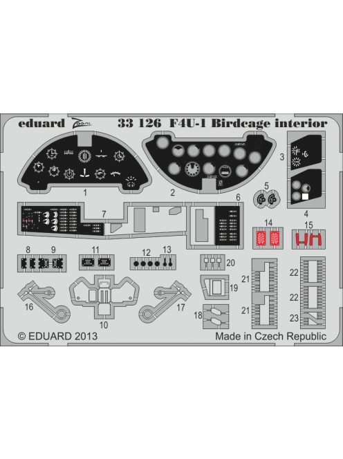 Eduard - F4U-1 Birdcage Interior S.A. for Tamiya