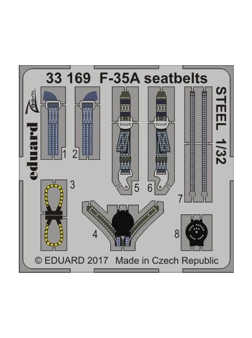 Eduard - F-35A Seatbelts Steel for Italeri 