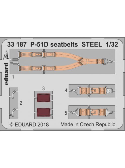 Eduard - P-51D Seatbelts Steel for Revell