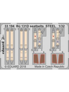 Eduard - Bü 131D Seatbelts Steel for ICM