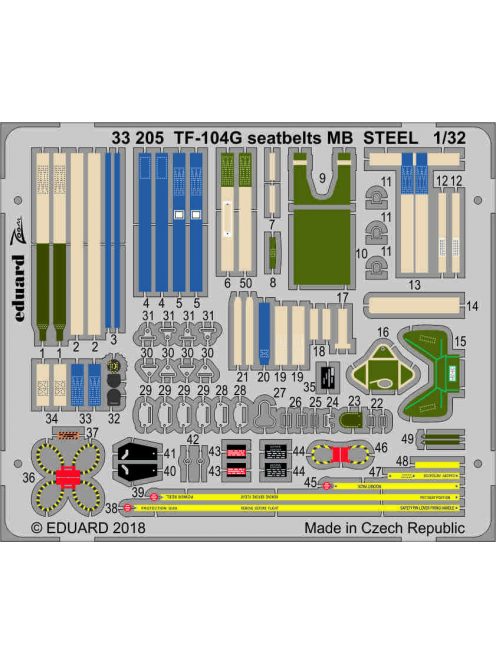 Eduard - Tf-104G Seatbelts Mb Steel for Italeri 