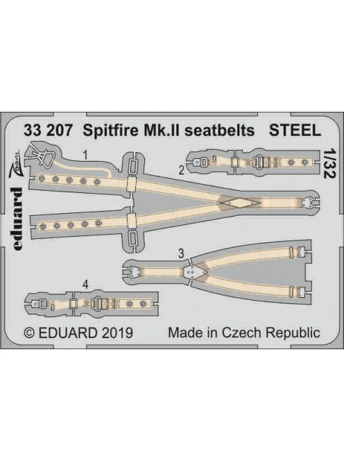 Eduard - Spitfire Mk.II Seatbelts Steel forRevell