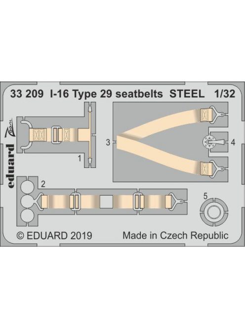 Eduard - I-16 Type 29 Seatbelts Steel for ICM