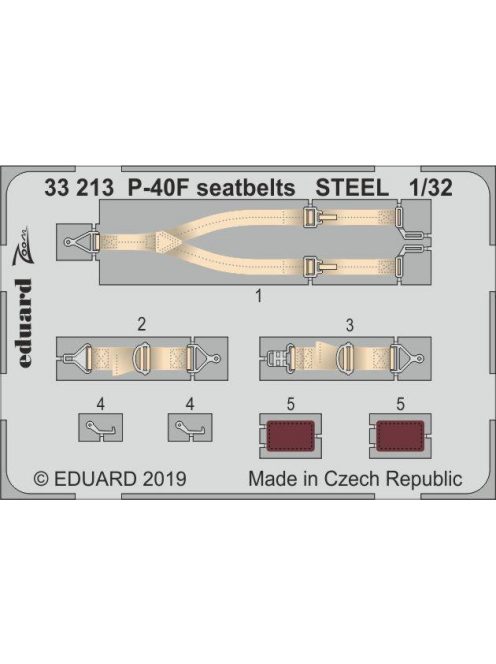 Eduard - P-40F Seatbelts Steel for Trumpeter