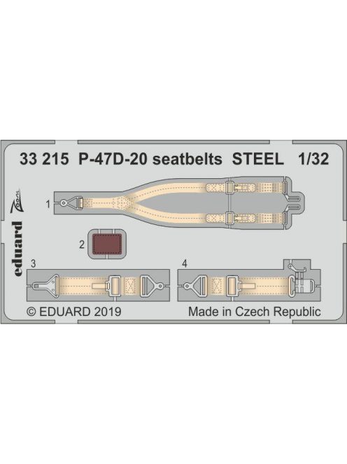 Eduard - P-47D-20 Seatbelts Steel for Trumpeter