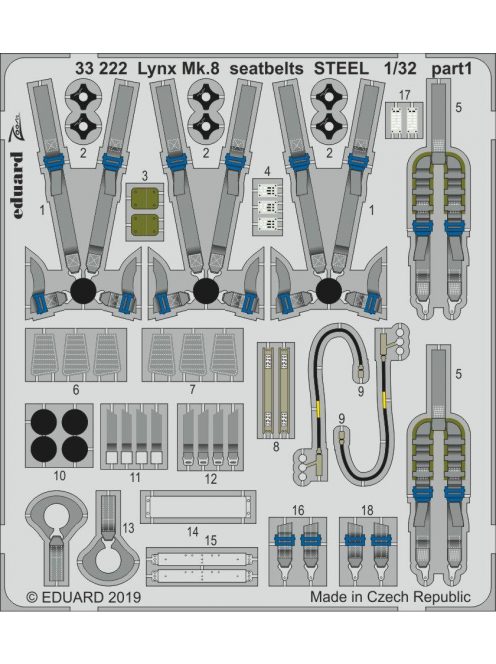 Eduard - Lynx Mk.8 Seatbelts Steel for Revell