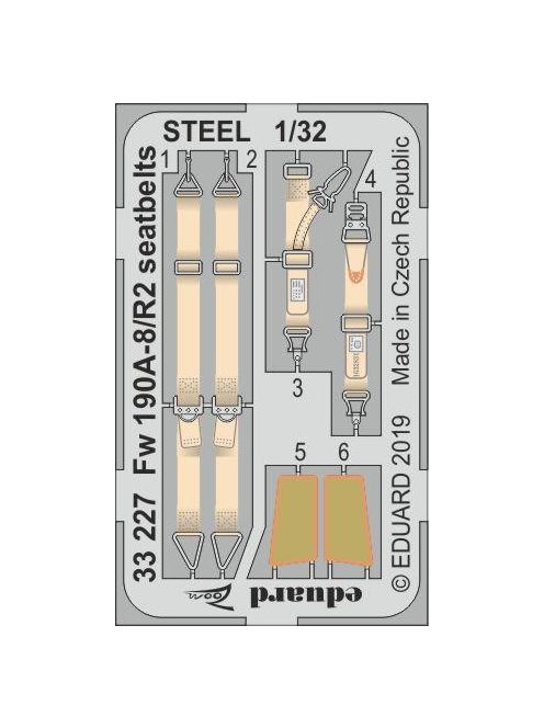 Eduard - Fw 190A-8/R2 Seatbelts Steel for Revell