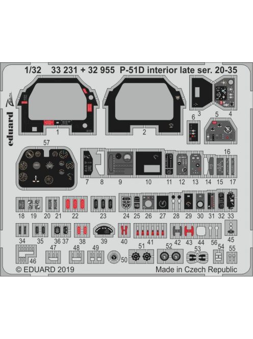 Eduard - P-51D Interior Late Ser. 20-35 for Tamiya