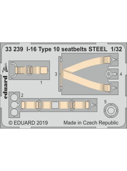 Eduard - I-16 Type 10 Seatbelts Steel for ICM