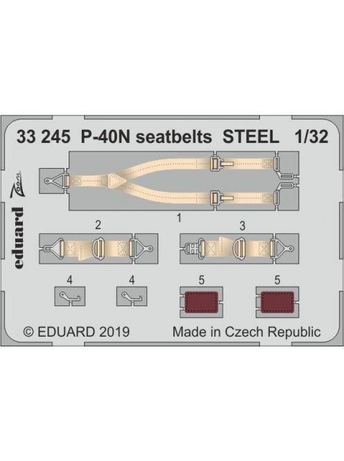 Eduard - P-40N Seatbelts Steel for Trumpeter