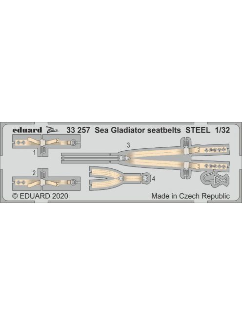 Eduard - Sea Gladiator seatbelts STEEL for ICM