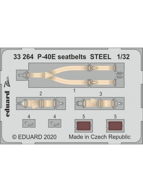 Eduard - P-40E seatbelts STEEL for Trumpeter