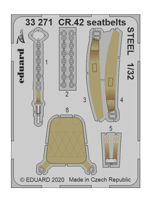 Eduard - CR.42 seatbelts STEEL for ICM