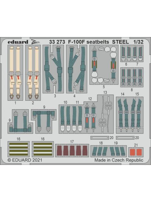 Eduard - F-100F seatbelts STEEL for Eduard