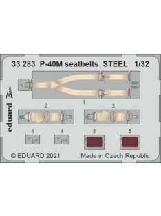 Eduard - P-40M seatbelts STEEL for TRUMPETER