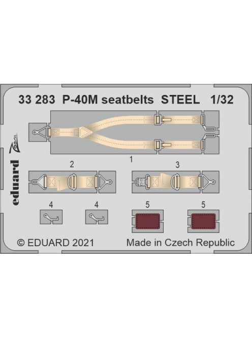 Eduard - P-40M seatbelts STEEL for TRUMPETER