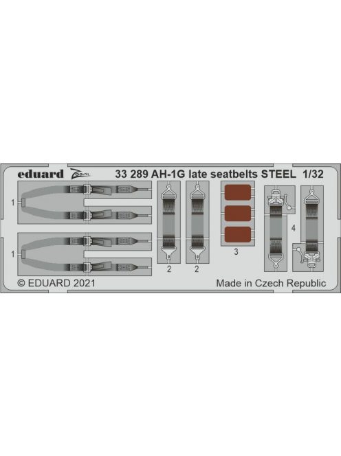 Eduard - Ah-1G Late Seatbelts Steel For Icm