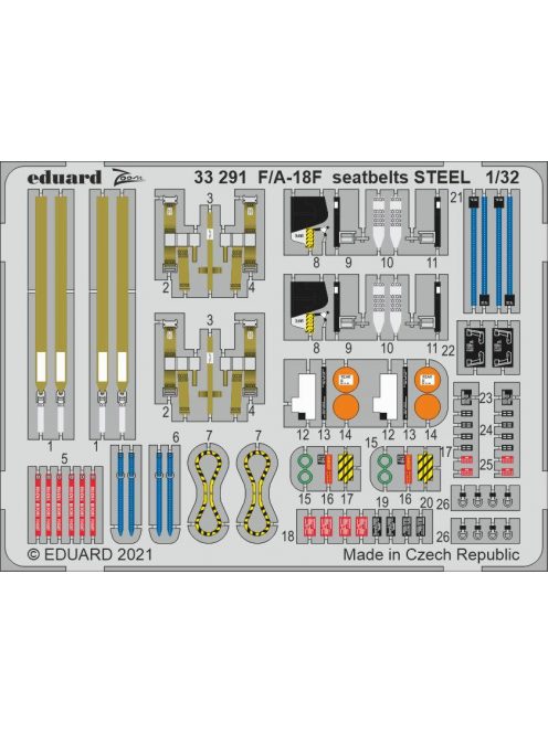 Eduard - F/A-18F Seatbelts Steel, For Revell