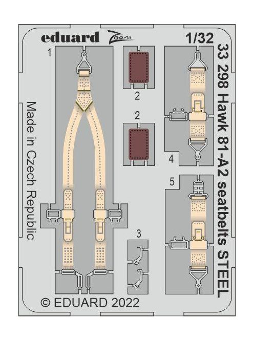 Eduard - Hawk 81-A2 Seatbelts Steel